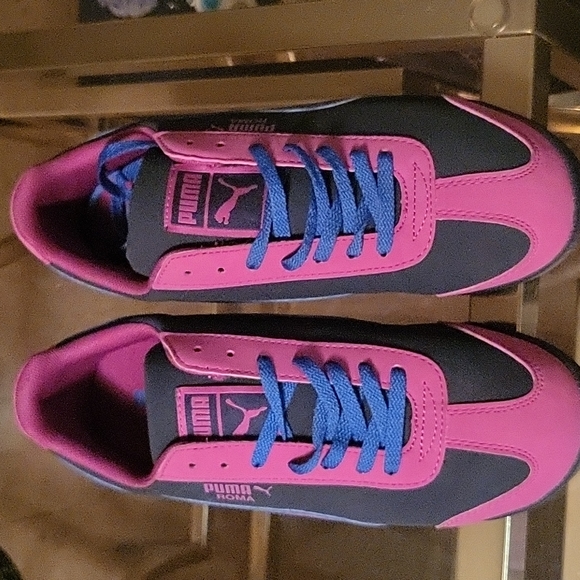 Puma Shoes Puma Bluebird Trainers Puma Shoes Pinkblue Suede
